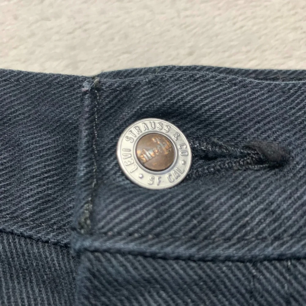 Vintage LEVI'S Y2K Men's 38x31 Black‎ Silver Tab Baggy Loose Denim Jeans Pants
